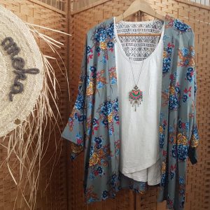 Collection – KIMONOS – FLEURS BLEUES –