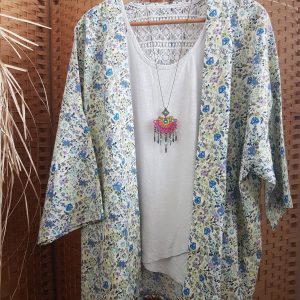 Collection – KIMONOS – FLEURS BLEUES –