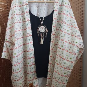 Collection – KIMONOS – COUPLE FLAMANDS ROSES –