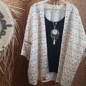 Collection – KIMONOS – COUPLE FLAMANDS ROSES –