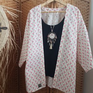 Collection – KIMONOS – FLAMANDS ROSES –