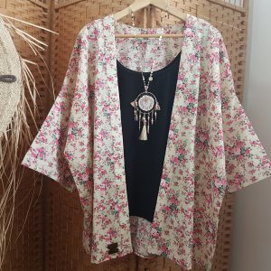 Collection – KIMONOS – FLEURS ROSES –
