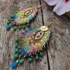Comme un air de PAON - Boucles d 'oreilles PAON - MULTICOLORS - CHIC ELEGANTE & RAFFINEE- ATELIERDEMOKA