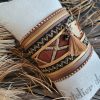Manchettes / Bracelets - XL - Collection FETE - BRELOQUES A MESSAGES - indian style - by l'atelier de moka