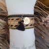 Manchettes / Bracelets - Médium- Collection FETE - BRELOQUES A MESSAGES - indian style - by l'atelier de moka