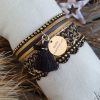 Manchettes / Bracelets - Médium- Collection FETE - BRELOQUES A MESSAGES - indian style - by l'atelier de moka