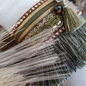 Manchettes / Bracelets - Médium- Collection FETE - BRELOQUES A MESSAGES - indian style - by l'atelier de moka