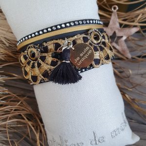 Manchettes / Bracelets - Médium- Collection FETE - BRELOQUE A MESSAGE - indian style - by l'atelier de moka
