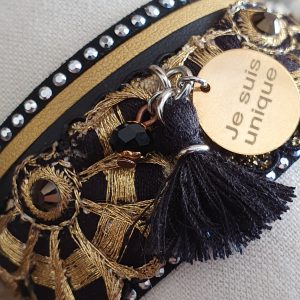 Manchettes / Bracelets - Médium- Collection FETE - BRELOQUE A MESSAGE - indian style - by l'atelier de moka