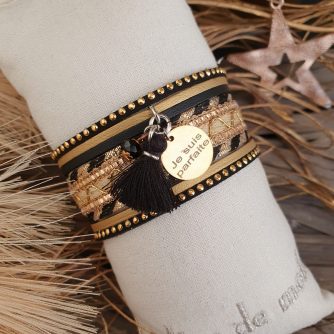 Manchettes / Bracelets - Médium- Collection FETE - BRELOQUE A MESSAGE - indian style - by l'atelier de moka