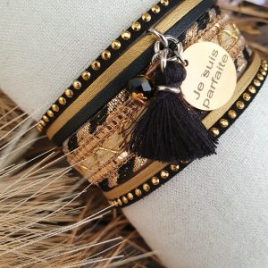 Manchettes / Bracelets - Médium- Collection FETE - BRELOQUE A MESSAGE - indian style - by l'atelier de moka