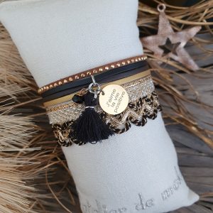 Manchettes / Bracelets - Médium- Collection FETE - BRELOQUE A MESSAGE - indian style - by l'atelier de moka