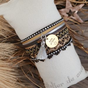 Manchettes / Bracelets - Médium- Collection FETE - BRELOQUE A MESSAGE - indian style - by l'atelier de moka