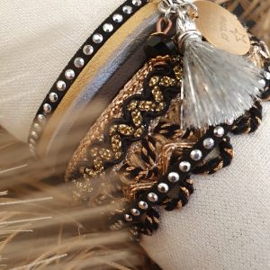 Manchettes / Bracelets - Médium- Collection FETE - BRELOQUE A MESSAGE - indian style - by l'atelier de moka