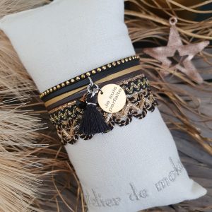 Manchettes / Bracelets - Médium- Collection FETE - BRELOQUE A MESSAGE - indian style - by l'atelier de moka