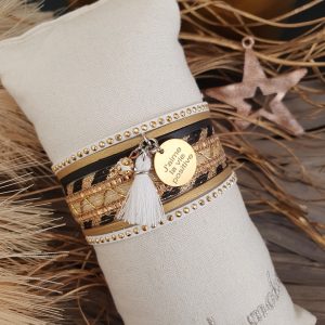 Manchettes / Bracelets - Médium- Collection FETE - BRELOQUE A MESSAGE - indian style - by l'atelier de moka