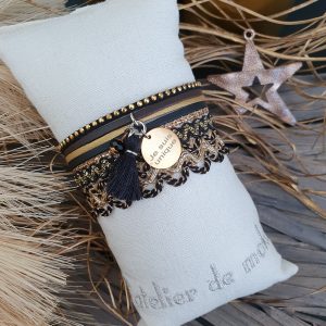 Manchettes / Bracelets - Médium- Collection FETE - BRELOQUE A MESSAGE - indian style - by l'atelier de moka