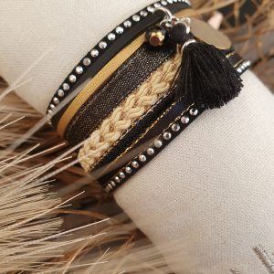 Manchettes / Bracelets - Médium- Collection FETE - BRELOQUE A MESSAGE - indian style - by l'atelier de moka