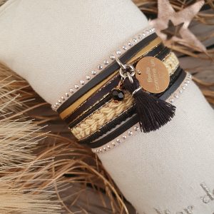 Manchettes / Bracelets - Médium- Collection FETE - BRELOQUE A MESSAGE - indian style - by l'atelier de moka