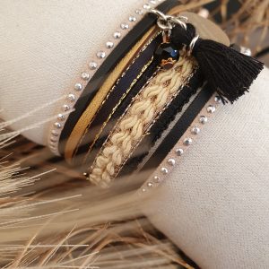 Manchettes / Bracelets - Médium- Collection FETE - BRELOQUE A MESSAGE - indian style - by l'atelier de moka