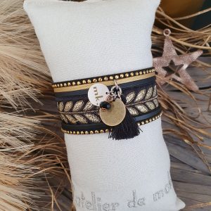 Manchettes / Bracelets - Médium- Collection FETE - BRELOQUE A MESSAGE - indian style - by l'atelier de moka