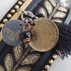 Manchettes / Bracelets - Médium- Collection FETE - BRELOQUE A MESSAGE - indian style - by l'atelier de moka