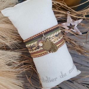 Manchettes / Bracelets - Médium- Collection FETE - BRELOQUE A MESSAGE - indian style - by l'atelier de moka