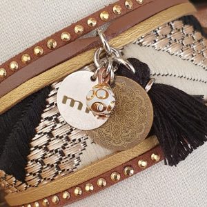 Manchettes / Bracelets - Médium- Collection FETE - BRELOQUE A MESSAGE - indian style - by l'atelier de moka