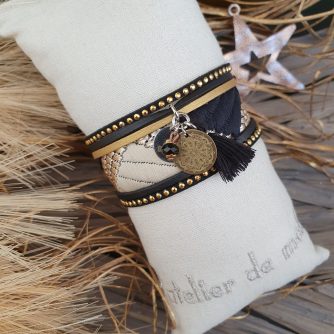 Manchettes / Bracelets - Médium- Collection FETE - BRELOQUE A MESSAGE - indian style - by l'atelier de moka