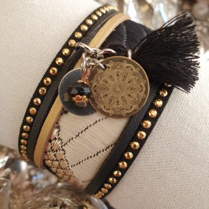 Manchettes / Bracelets - Médium- Collection FETE - BRELOQUE A MESSAGE - indian style - by l'atelier de moka