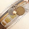Manchettes / Bracelets - Médium- Collection FETE - BRELOQUE A MESSAGE - indian style - by l'atelier de moka
