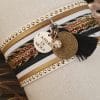 Manchettes / Bracelets - Médium- Collection FETE - BRELOQUE A MESSAGE - indian style - by l'atelier de moka