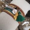 Manchettes / Bracelets - Médium- Collection FETE - BRELOQUE A MESSAGE - indian style - by l'atelier de moka