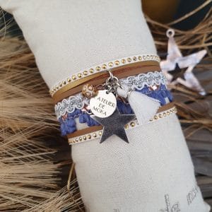 Manchettes / Bracelets - Médium- Collection FETE - BRELOQUE A MESSAGE - indian style - by l'atelier de moka