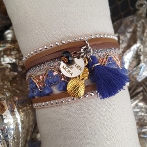Manchettes / Bracelets - Médium- Collection FETE - BRELOQUE A MESSAGE - indian style - by l'atelier de moka