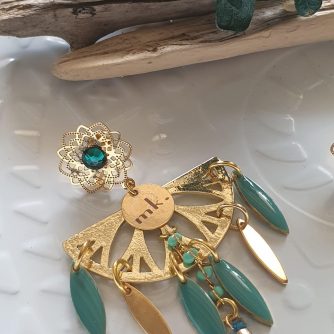 Collection MASKALI - Boucles d'oreilles demi Lune - Bohème CHIC -